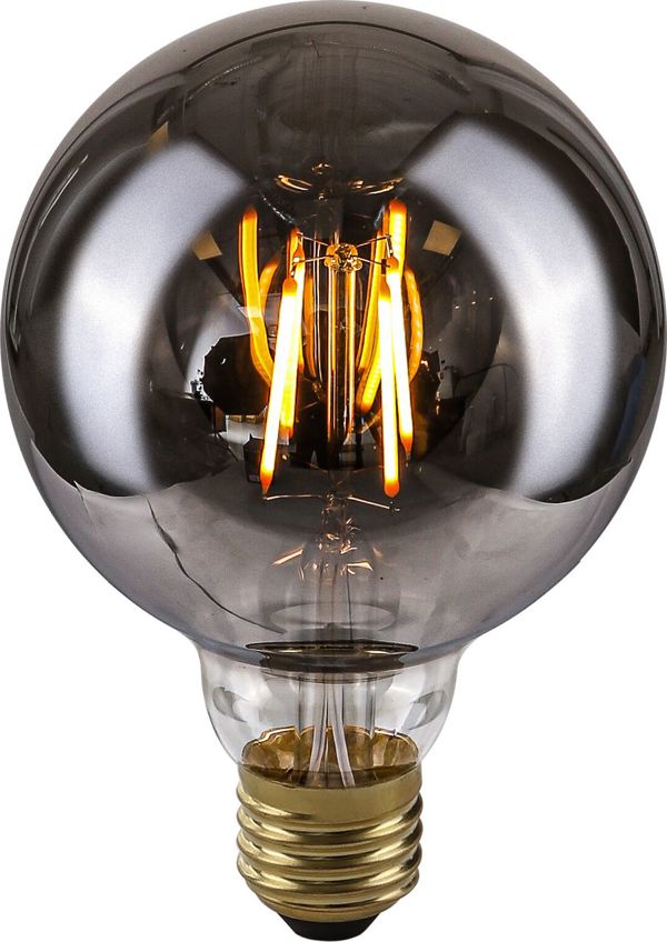 Italux Λαμπτήρας LED Edison G95 E27 4W Dimmable, Θερμό Φως 2200K, Καπνιζέ, 175lm