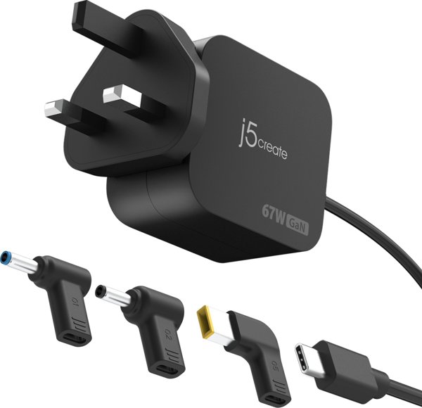 j5create JUP1565DCF3A-FN Φορτιστής Ταξιδιού USB-C 67W, Μαύρο