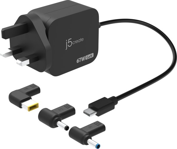 j5create JUP1565DCF3A-FN Φορτιστής Ταξιδιού USB-C 67W, Μαύρο