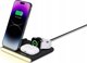 Jabees PowerGlow Φορτιστής 4 σε 1 για Smartphone, Smartwatch & Ακουστικά με Λάμπα LED, Μαύρο