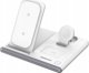 Jabees PowerGlow 4 σε 1 Ασύρματος Φορτιστής Qi για Smartphone, Smartwatch, Ακουστικά & Λάμπα LED - Λευκό
