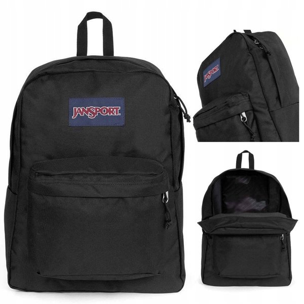 JanSport Superbreak Σχολική Τσάντα Πλάτης, Μαύρο, One Size