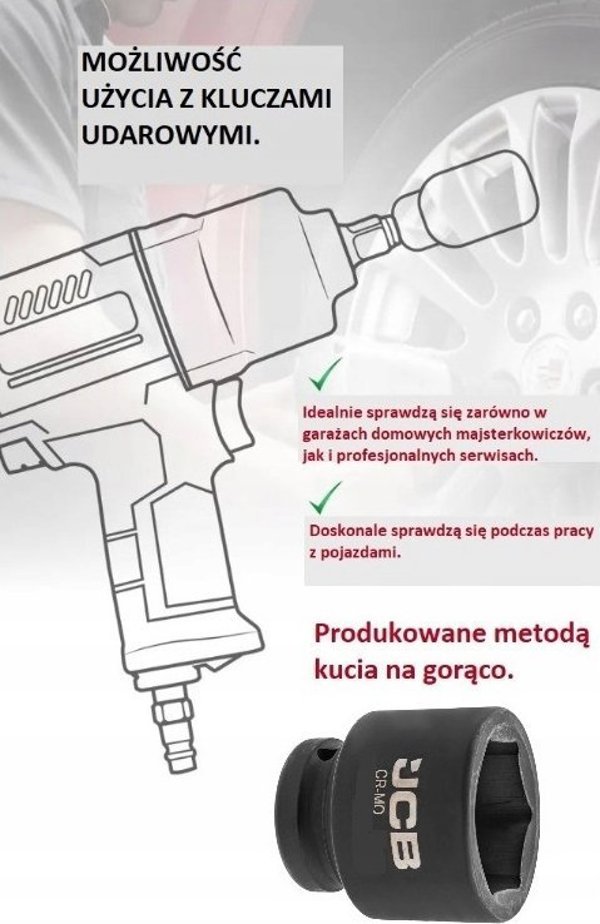 JCB Καρυδάκι Κρούσης 3/4" 32mm, 6-γωνιακό, Υψηλής Αντοχής