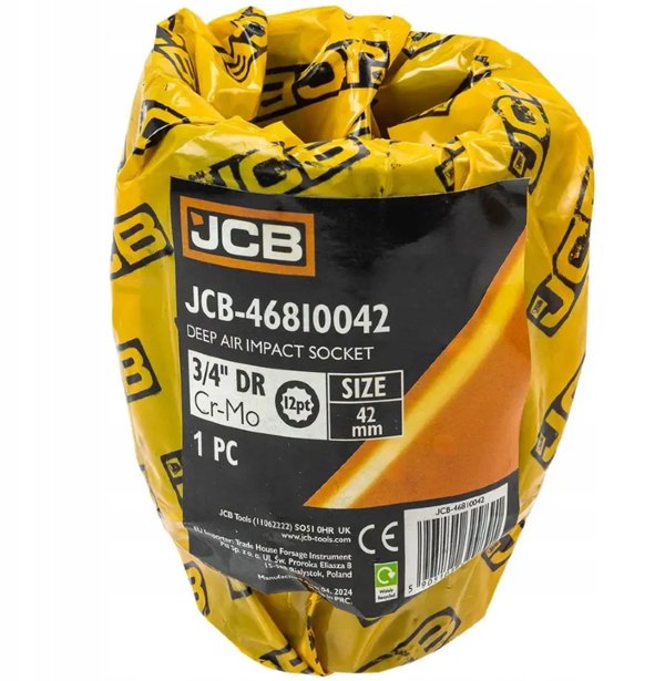 JCB Βαθύ Κρουστικό Καρυδάκι 3/4" 42mm, 12-Γωνιακό, Επαγγελματικό Εργαλείο