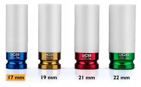 JCB Καρυδάκι για Ζάντες Αλουμινίου, 17mm, 1/2", με Προστατευτικό Μανίκι