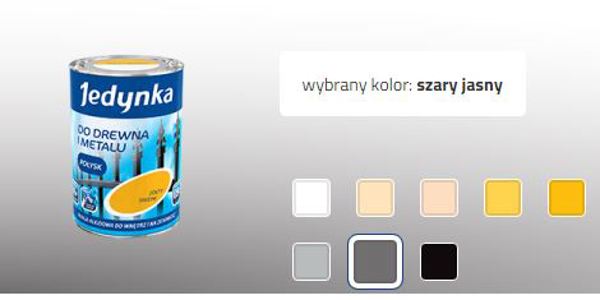 Jedynka Emalia alkidowa szary jasny 0,9L