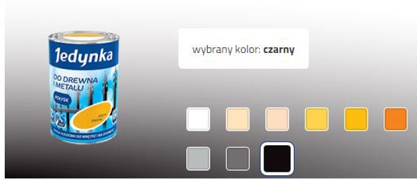 Jedynka Emalia alkidowa do drewna i metalu czarna polysk 0,9L