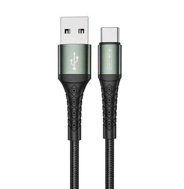 JELLICO kabel B10 USB-C 3.1A 1M Czarny