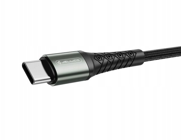JELLICO kabel B10 USB-C 3.1A 1M Czarny