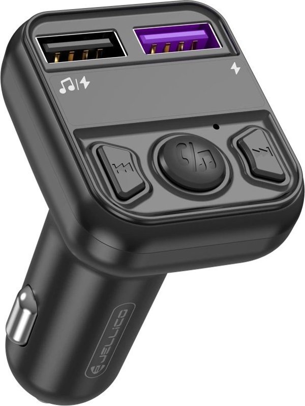 JELLICO transmiter FM FM1 2xUSB 3.1A Czarny standard