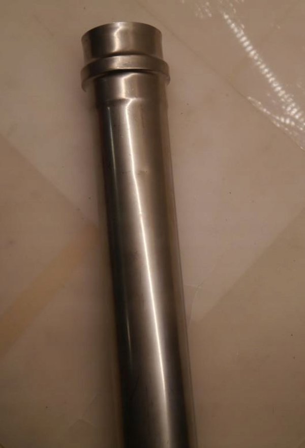 Jeremias Μονοσωλήνιο Καμινάδας EW-ECO ALBI, Φ60, Μήκος 1000mm, Με Φλάντζα, Ανοξείδωτο 1.4521, Ματ