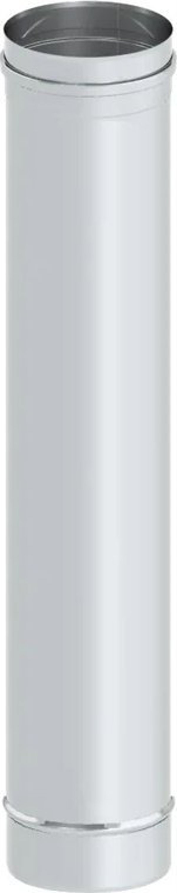 Jeremias Μονοσωλήνιο Καμινάδας EW-ECO ALBI, Φ60, Μήκος 1000mm, Με Φλάντζα, Ανοξείδωτο 1.4521, Ματ