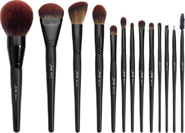 Jessup Σετ Πινέλα Μακιγιάζ Makeup Lover Phantom Black, 13τμχ