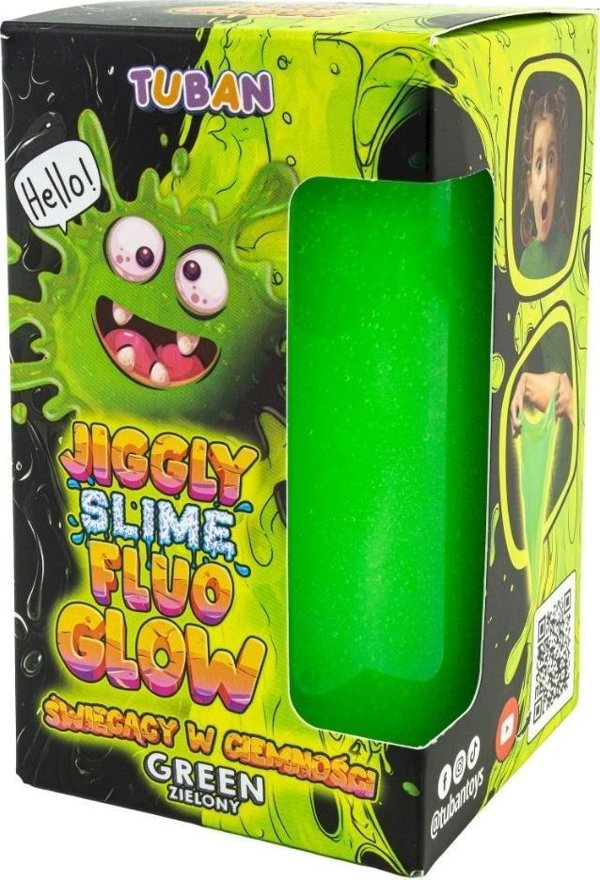 Tuban Jiggly Slime Fluo Glow - Φωσφοριζέ Πράσινη Γλίτσα 150g