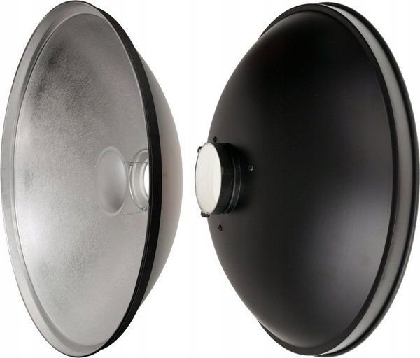 Jinbei Beauty dish Jinbei 42 cm srebrna bowens, z dyfuzorem