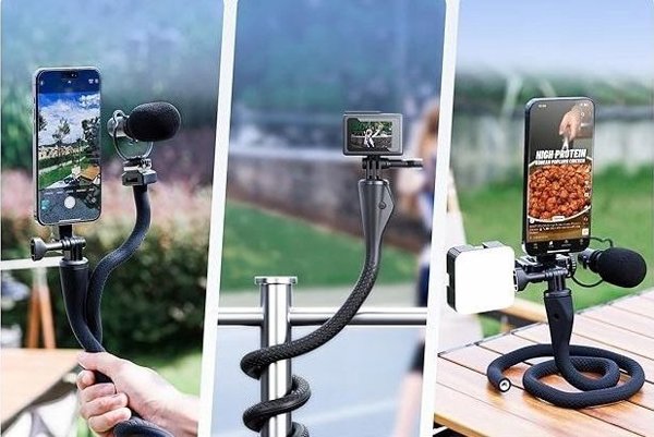 JJC TP-FT3 Εύκαμπτο Τρίποδο & Μονοπόδι για Smartphone με MagSafe και Βάση για GoPro