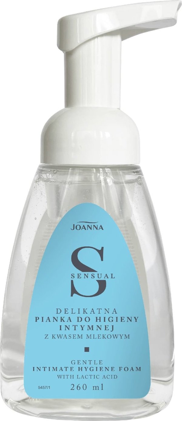 Joanna JOANNA Sensual Απαλός αφρός για την ευαίσθητη περιοχή με γαλακτικό οξύ 260 ml