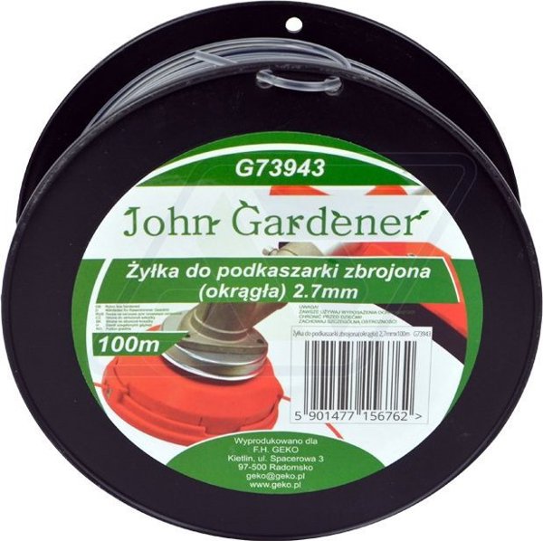 John Gardener Νήμα κοπής 2.7 mm 100 μ Round με πυρήνα