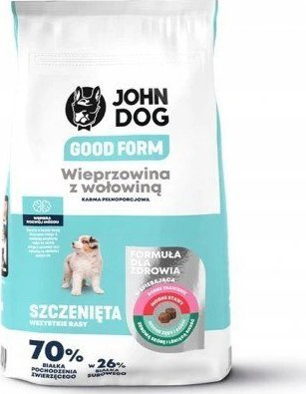 John Dog GOOD Puppy με Χοιρινό και Βοδινό 12kg