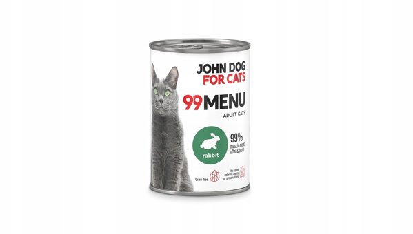John Dog 99 Menu Dorosly Kouneli Ygri Trofi gia Gata 400g