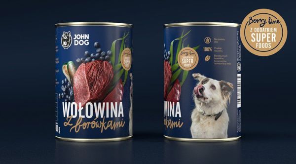 John Dog John Dog Berry ενήλικα βοδινό με βακκίνια 400g