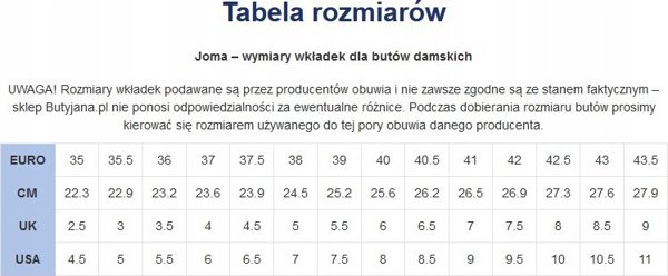 Joma Set Lady 2401 TSELW2401C Czarny 37