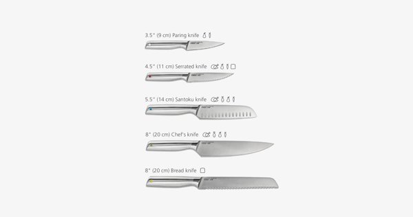 Joseph Joseph Elevate Stell Knives Carousel 5-piece Set