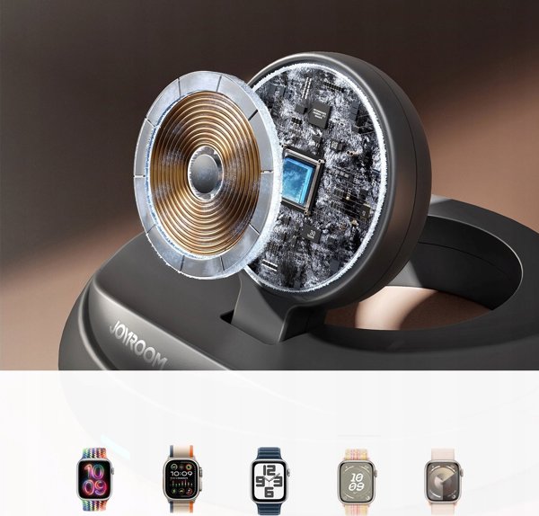 Joyroom JR-W12 Επαγωγικός Φορτιστής για Apple Watch, Πτυσσόμενος, Μαύρος