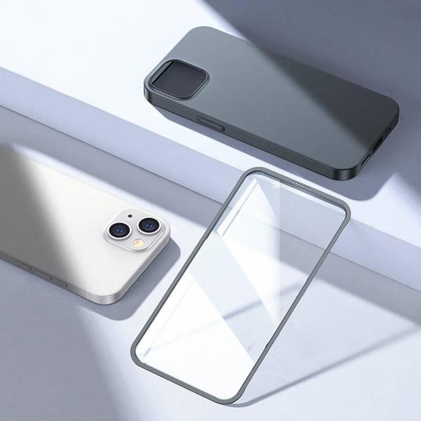Joyroom Θήκη 360 Full Body για iPhone 13 + Σκληρυμένο Γυαλί Προστασίας Οθόνης, Γκρι (JR-BP927)