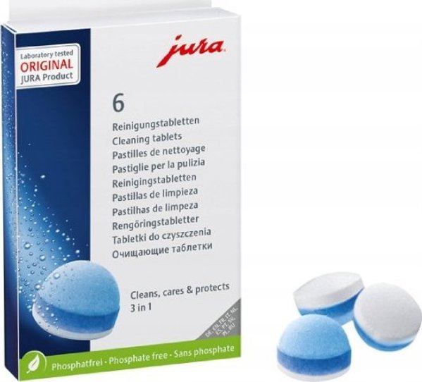 Jura 3-Φασικά Δισκία Καθαρισμού για Καφετιέρες, 6 Τεμάχια