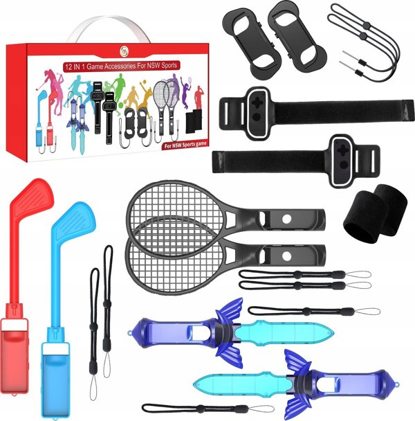 JYS Σετ Αξεσουάρ 12-in-1 για Nintendo Switch & OLED - Sport Grips & Gaming Accessories