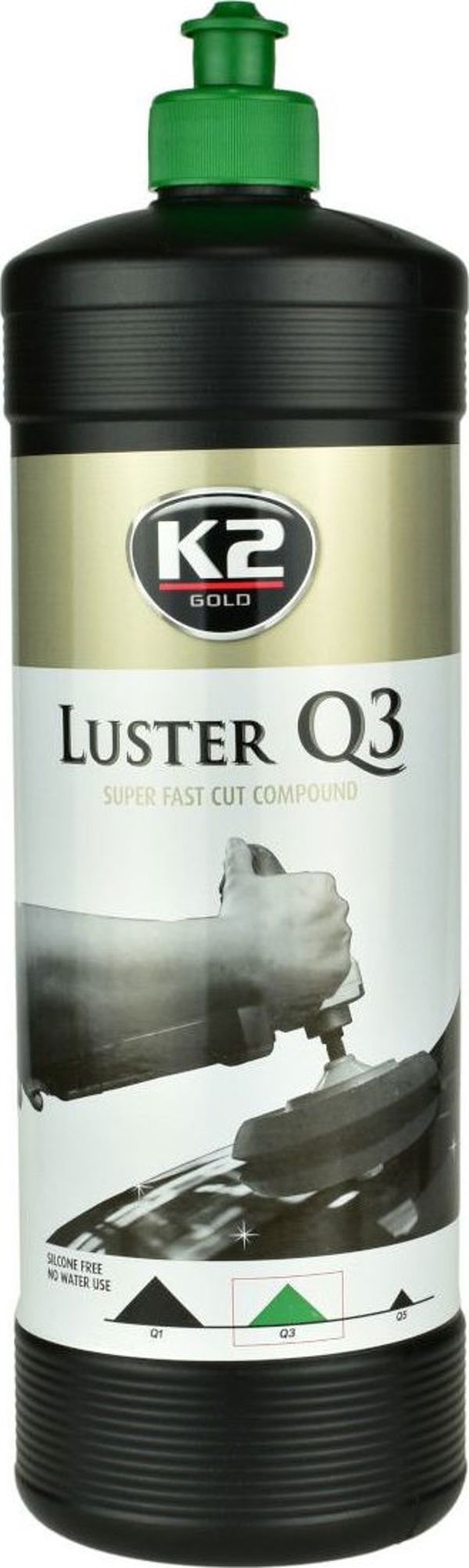 K2 Luster Q3 Πράσινο - Μάλλος γυαλίσματος, μέτριας κοπής 1kg