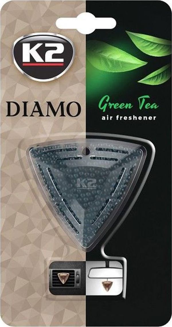 K2 K2 DIAMO zapach samochodowy na wlot powietrza GREEN TEA uniwersalny (7527-uniw) - 7527-uniw