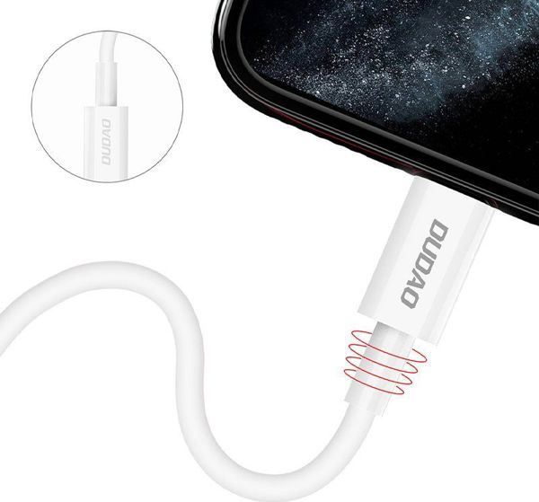 Καλώδιο USB Dudao USB-C 1m Λευκό