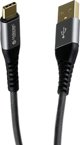Καλώδιο USB-A σε USB-C NoName 2m με Πλεξούδα, Γκρι