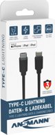 Kabel USB Ansmann USB-C - Lightning 1.2 m Czarny (1700-0106)