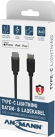 Kabel USB Ansmann USB-C - Lightning 1.2 m Czarny (1700-0106)