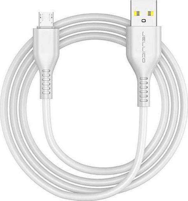 Kabel USB Jellico USB-A - microUSB 1 m Bialy