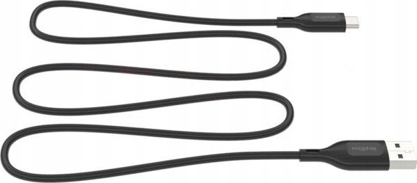 Καλώδιο Mophie Essentials USB-A σε USB-C, 1m, Μαύρο, για Γρήγορη Φόρτιση & Μεταφορά Δεδομένων
