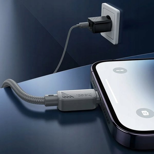 Kabel USB C do Lightning Hoco PD 27W 1 m X113 szary