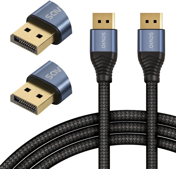 Καλώδιο DisplayPort 2.1 Savio CL-209, 1m, Μαύρο