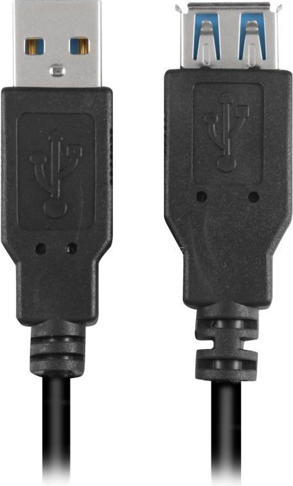 Kabel USB Sharkoon USB-A - USB-A 2 m Czarny (4044951015689)