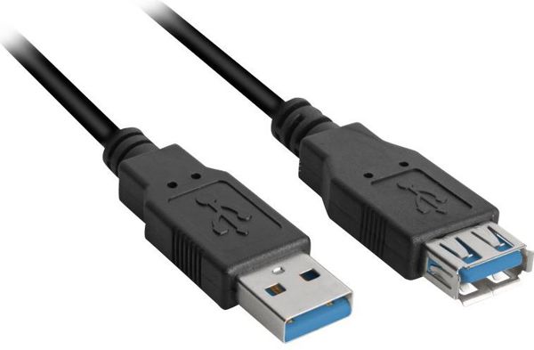 Kabel USB Sharkoon USB-A - USB-A 2 m Czarny (4044951015689)