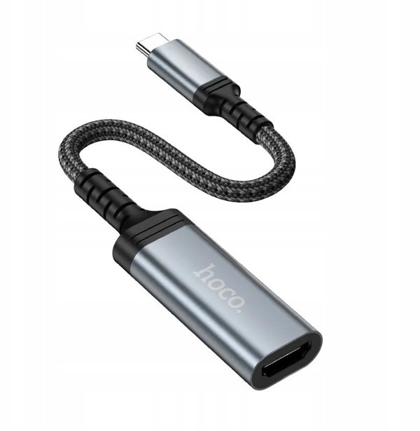 Καλώδιο Μετατροπής USB C σε HDMI Θηλυκό Hoco 4K 30Hz 0,2 m UA43A Steel Grey