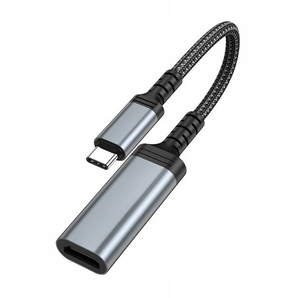 Καλώδιο Μετατροπής USB C σε HDMI Θηλυκό Hoco 4K 30Hz 0,2 m UA43A Steel Grey