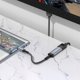 Καλώδιο Μετατροπής USB C σε HDMI Θηλυκό Hoco 4K 30Hz 0,2 m UA43A Steel Grey
