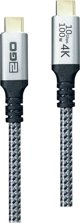 Kabel USB 2GO USB-C - USB-C 1.2 m Srebrny (797512)