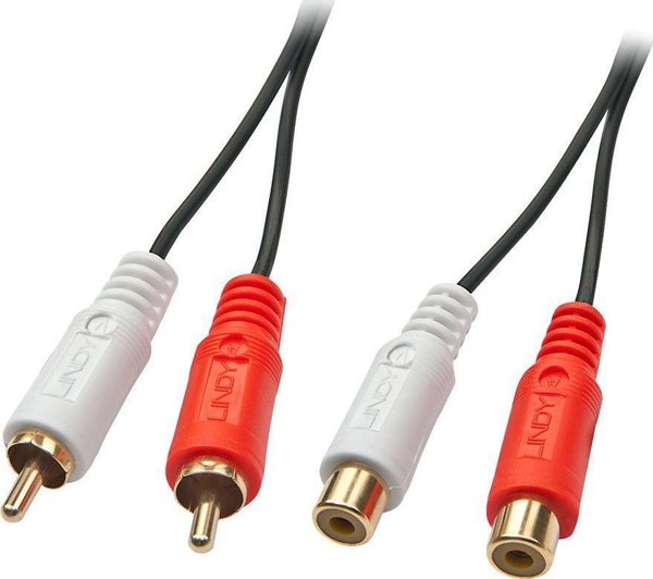 Kabel Lindy RCA (Cinch) x2 - RCA (Cinch) x2 10m czarny (35674)