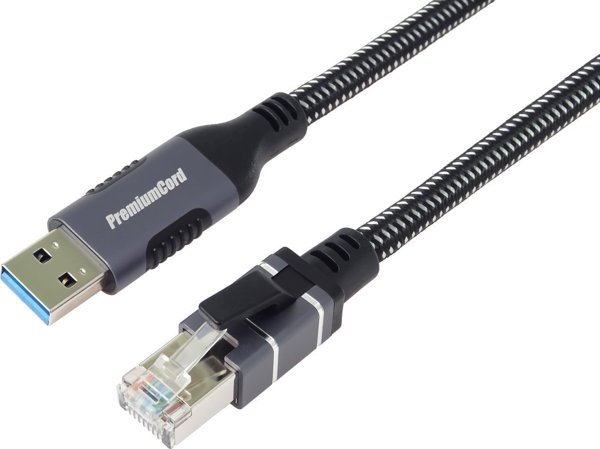 PremiumCord Καλώδιο USB 3.2 σε Ethernet RJ45 Gigabit 10/100/1000, Μήκος 3m