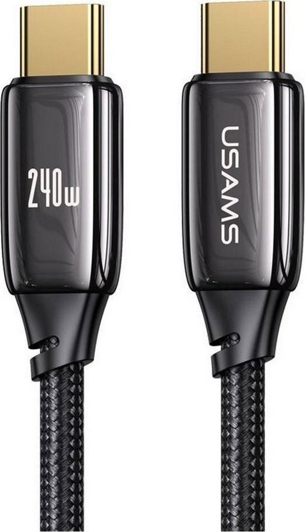 Kabel USB Usams USB-C - USB-C 2 m Czarny (USA899)